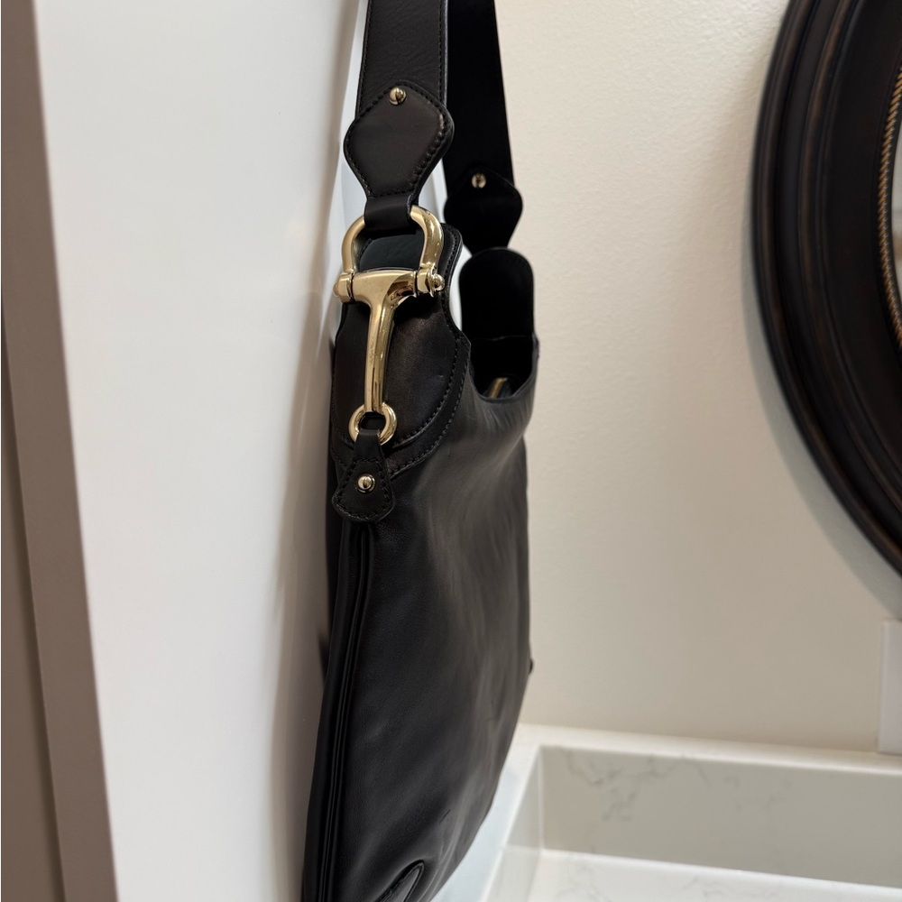 Gucci horsebit Black Leather Creole Shoulder Bag - Picture 14 of 14
